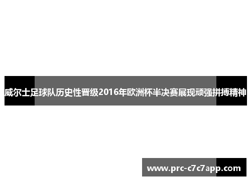 威尔士足球队历史性晋级2016年欧洲杯半决赛展现顽强拼搏精神
